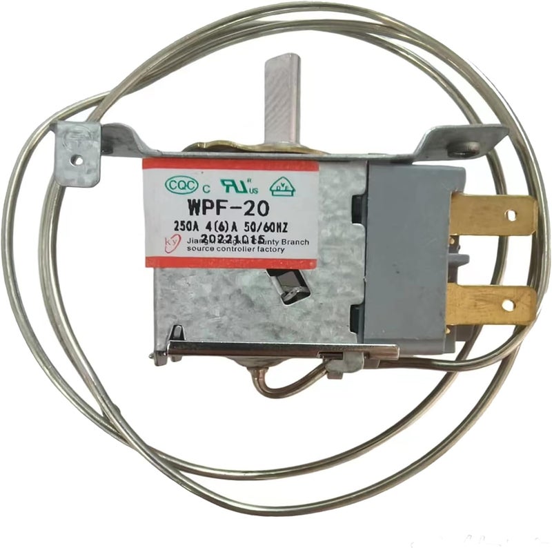 BKIFU ترموستات ثلاجة فريزر 2 دبوس عالمي WPF-20، ترموستات ثلاجة صغيرة، AC 220V-250V 6A 60HZ، متوافق مع WPF-16 و WPF-18 - Image 1